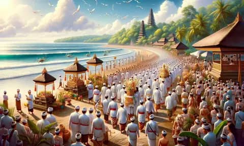 Upacara Melasti Bali : Pengertian, Sejarah, Makna, Tujuan, dan Susunan Acaranya