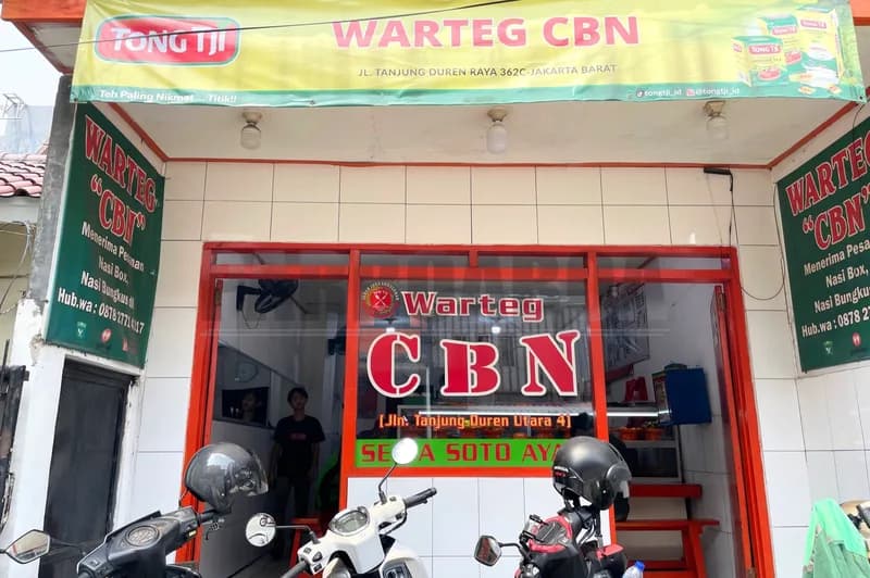 Warteg CBN di daerah Tanjung Duren, Jakarta Barat (Foto: PARBOABOA/Defri Ngo)