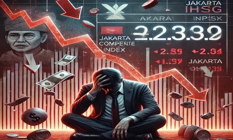 Ilustrasi IHSG anjlok dikarenakan semakin dekatnya resesi AS. (Foto: PARBOABOA/Fika)