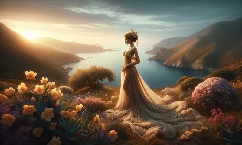 Ilustrasi sosok Aphrodite sebagai dewi cinta dan kecantikan di mitologi Yunani (Foto: Parboaboa/Jesika)
