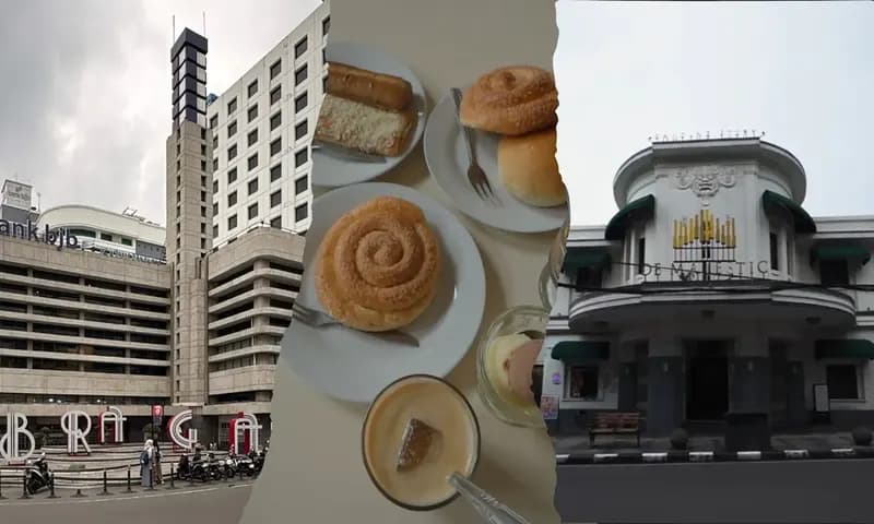 Jelajah gedung tua bersejarah sampai tempat makan tempo dulu di Jalan Braga, Kota Bandung. (Foto: PARBOABOA)