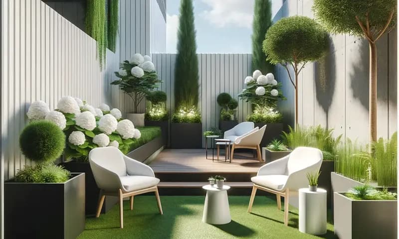 Inspirasi desain taman belakang rumah minimalis (Foto: PARBOABOA/Wanovy)