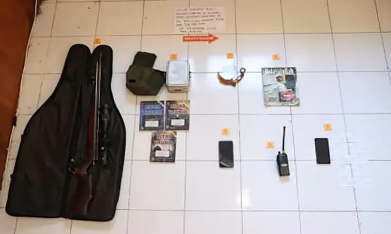 Barang bukti aksi teror yang diringkus oleh polisi. (Foto: Dokumen Densus 88)