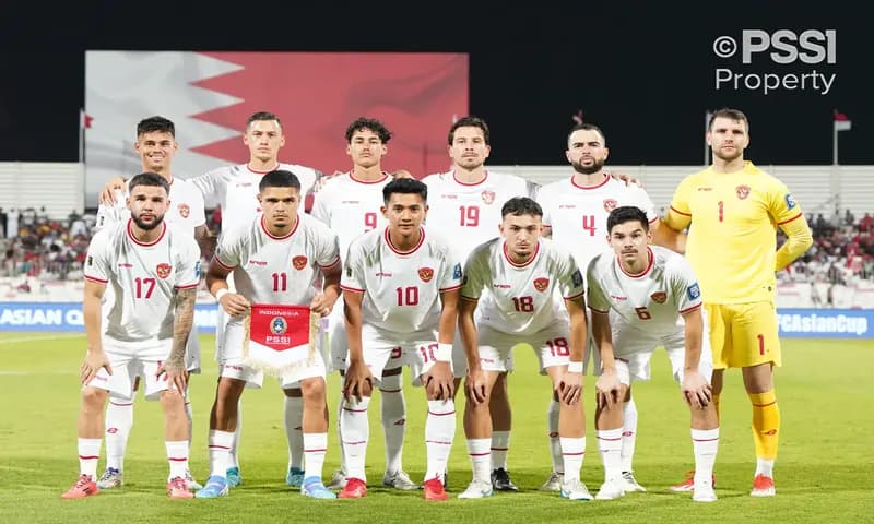 Starting Timnas Indonesia vs Bahrain pada pertandingan Kualifikasi Piala Dunia 2026, Oktober lalu. (Foto: PSSI)